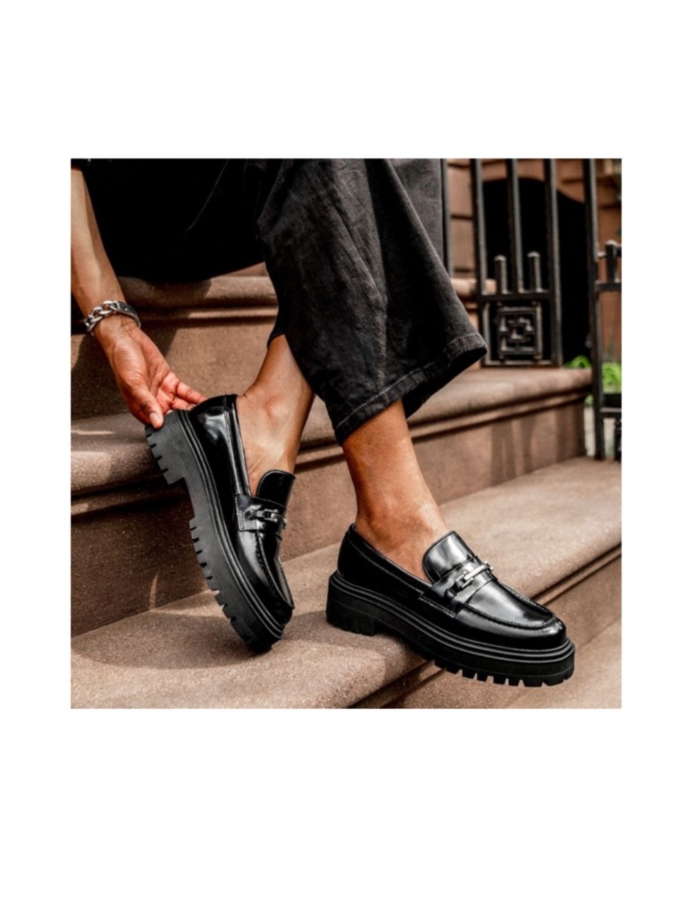 LIKE NEW Thursday Boot Company leather Penny platform chunky loafers